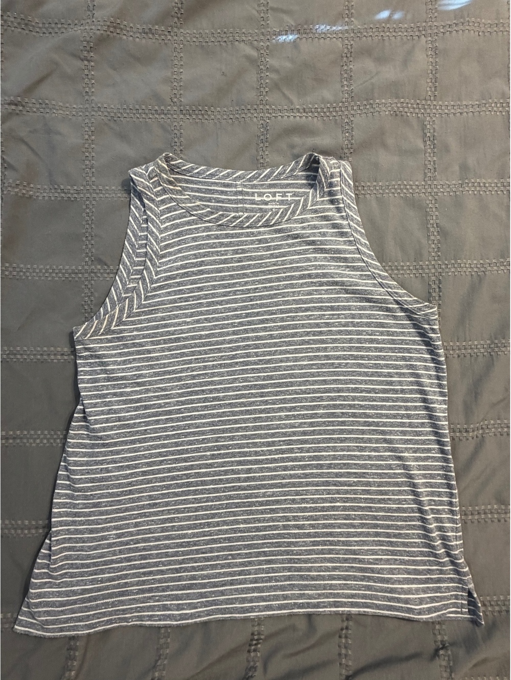 LOFT Striped Sleeveless Tank Top